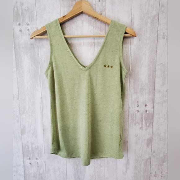 💚5/$25 Les Petites Bombes France Soft Green Sleeveless Knit Top Size XS - Picture 7 of 7